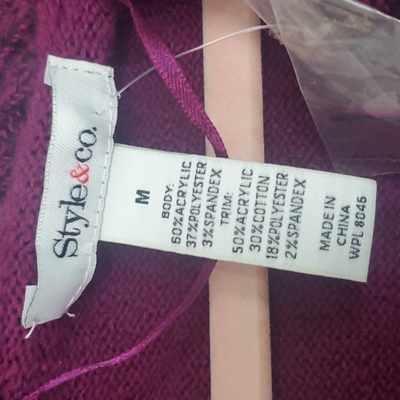 STYLE & Co Cowley neckline sweater medium nwt - Picture 7 of 7